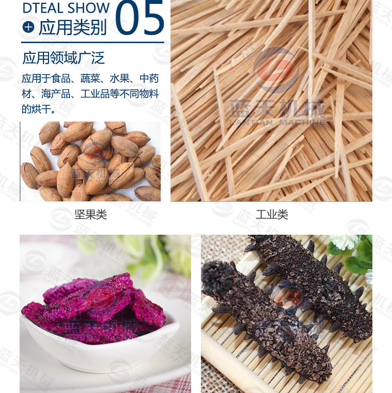 牙簽烘干機應用領域廣泛
